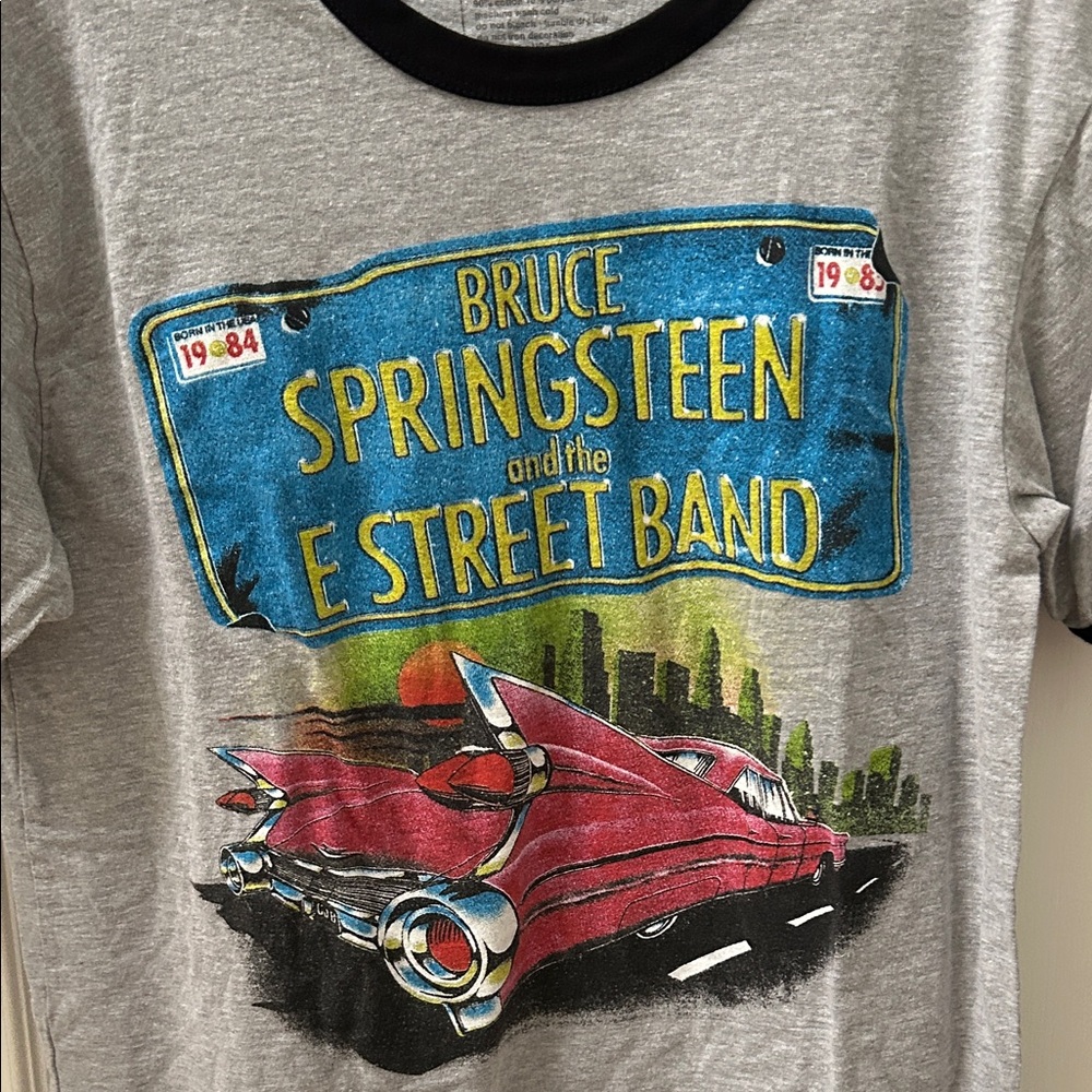 Bruce Springsteen Gray Graphic T-Shirt